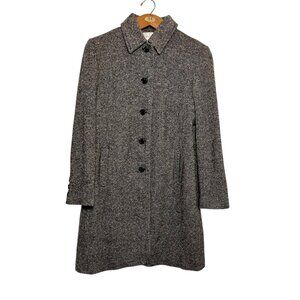 Tweed Heavy Long Overcoat Trench Coat Wool Teacher Academia Preppy Money Large